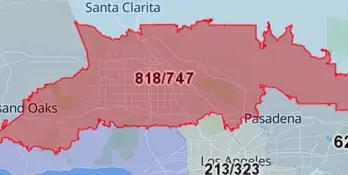 818 and 747 area codes